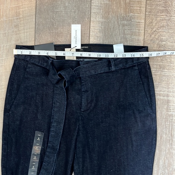 Banana Republic Avery Trouser Paper Bag Pants Ankle Dark Blue Denim SZ Petite 8 - Picture 9 of 11